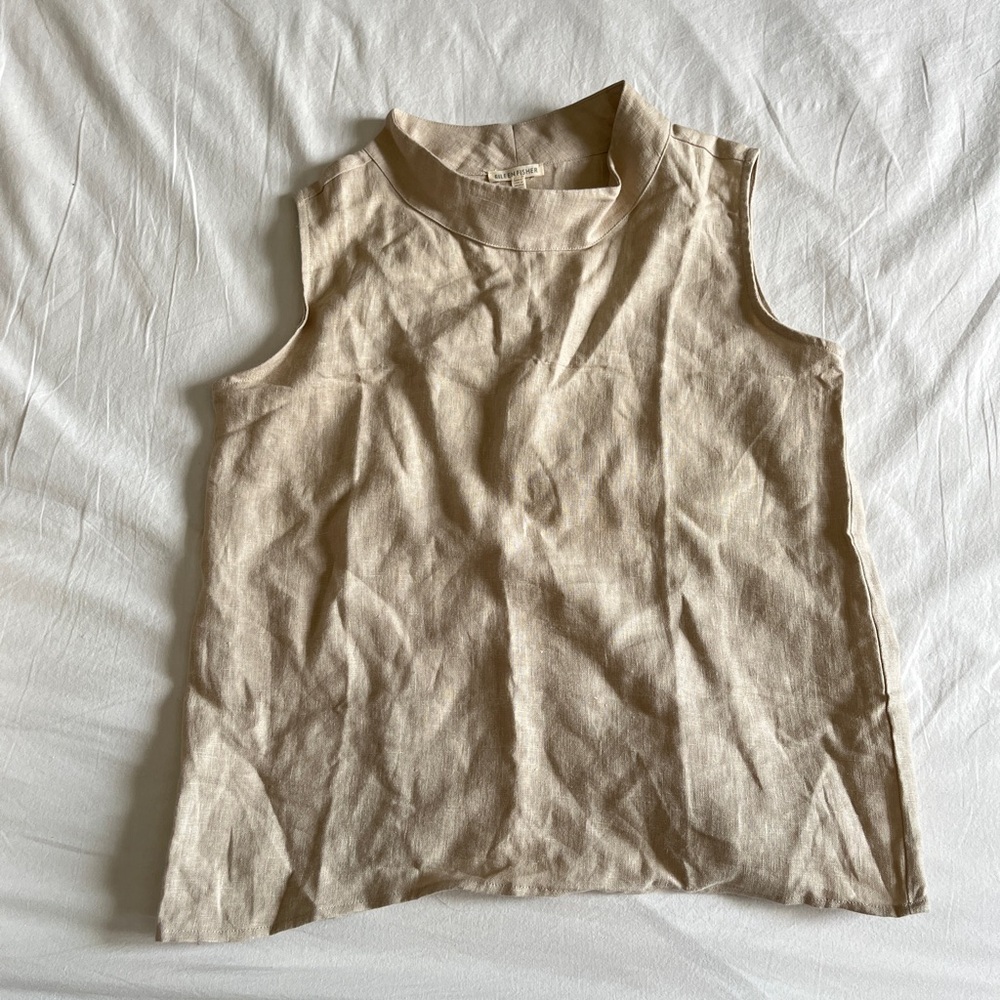 NWOT Elieen Fisher 100% Organic Linen Two Piece, top and pant - Picture 3 of 12